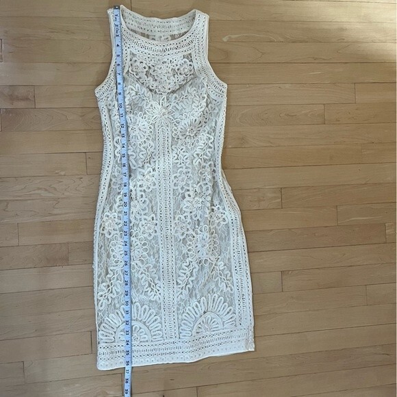 Sue Wong Nocturne Bateau Neckline Embroidered Sheath Dress Creamy Ivory 2 NWOT - Picture 11 of 13